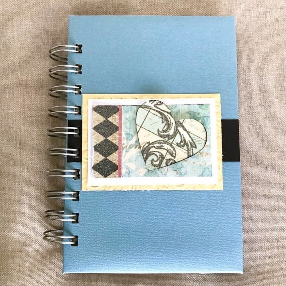 3D Glitter Heart Journal 4x6 - Lined